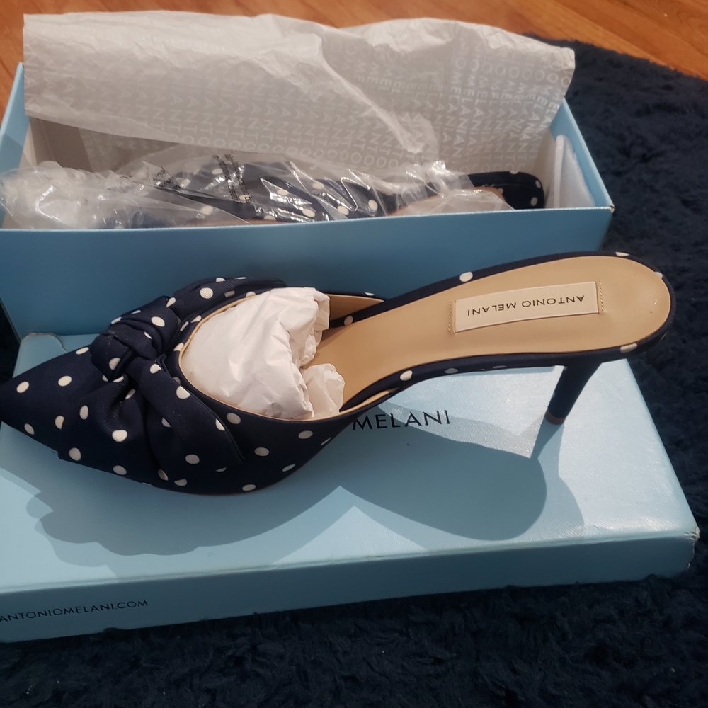 Antonio Melani Piettria Polka Dot Bow Mules – Size 11M – BRAND NEW